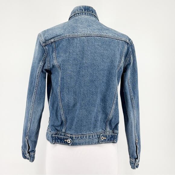 Anthropologie Pilcro Women’s Oversized Denim Jean Trucker Jacket Size XS - Picture 2 of 16